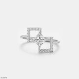 Kylo Frame Solitaire Diamond Ring 9K White Gold