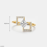 Kylo Frame Solitaire Diamond Ring 9K White Gold