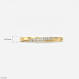 Twisted Helix Diamond Ring 14K Yellow Gold