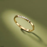 Twisted Helix Diamond Ring 14K Yellow Gold