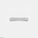 Marquise Frame Diamond Band Ring Platinum 950