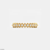 Marquise Frame Diamond Band Ring Platinum 950