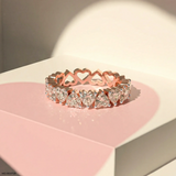 Alternative Hearts Diamond Ring 9K Rose Gold