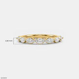 Half Serenity Marquise Diamond Ring 14K White Gold