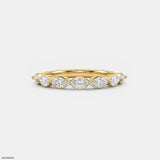 Half Serenity Marquise Diamond Ring 14K White Gold