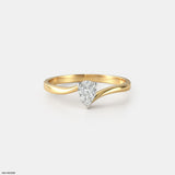 The Fluid Solitaire Ring 9K Yellow Gold