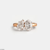 Toi et Moi Duet Ring 14K Yellow Gold