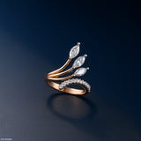 0.75 Carat Leaflight Diamond Rings 14K Yellow Gold