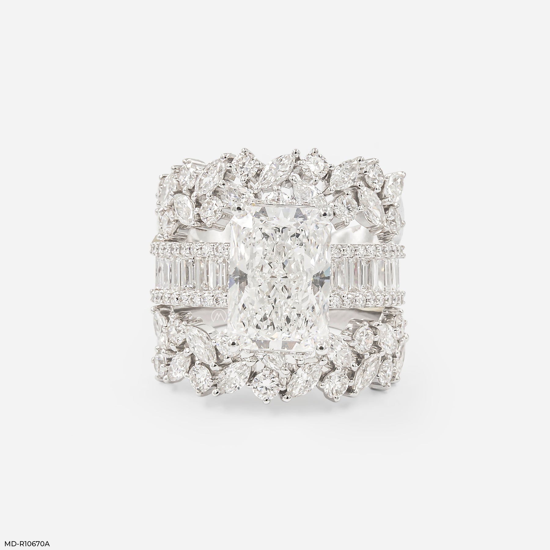 4 Carat Emerald Embrace Solitaire Ring 14K Yellow Gold