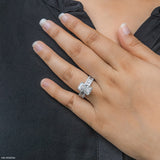 4 Carat Emerald Embrace Solitaire Ring 14K Rose Gold