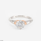 1 Carat Round Spark Solitaire Ring 14K Rose Gold