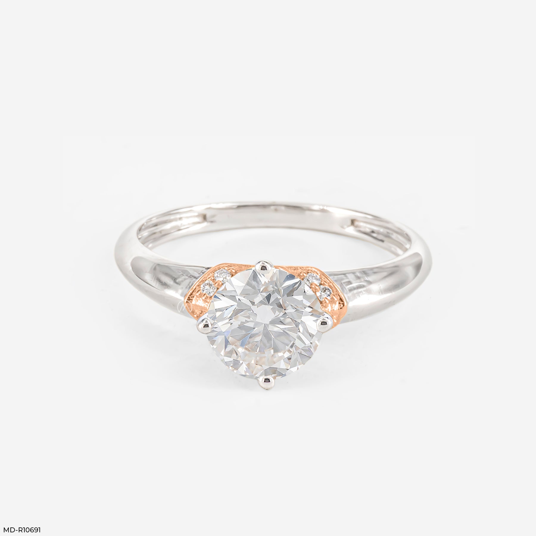 1 Carat Round Spark Solitaire Ring 14K Yellow Gold