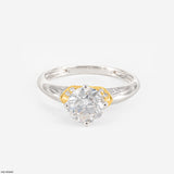 1 Carat Round Spark Solitaire Ring 14K Yellow Gold