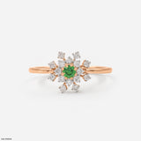 Evergreen Bloom Ring 9K Rose Gold