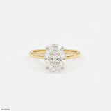 Meridian Oval Solitaire Diamond Ring 9K White Gold