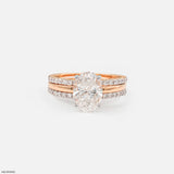 Meridian Oval Solitaire Diamond Ring 9K Rose Gold