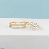 Meridian Oval Solitaire Diamond Ring 9K Rose Gold