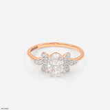 Whispering Petal Ring 9K White Gold