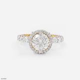 The Starlight Halo Ring 14K Yellow Gold