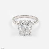 The Solitaire Oval Ring 14K White Gold