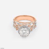 The Floral Cascade Ring 14K White Gold