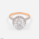 The Stella Halo Ring 14K White Gold
