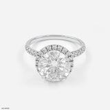 The Stella Halo Ring 14K White Gold