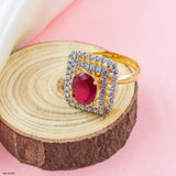 Royal Crimson Ring 14K White Gold