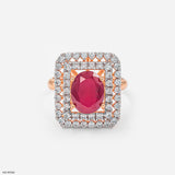 Royal Crimson Ring 14K White Gold