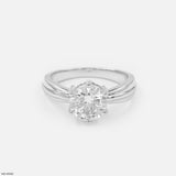 Dual Tone Radiance Ring 9K Yellow Gold