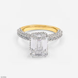 The Royal Emerald Cut Ring 14K Yellow Gold