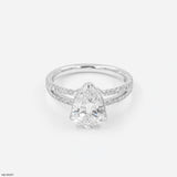 Dual Stream Pear Ring 18K Yellow Gold