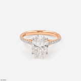 Luminous Oval Path Ring 9K White Gold