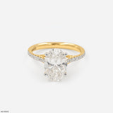 Luminous Oval Path Ring 9K White Gold