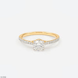 Eternal Sparkle Circle Ring 14K Yellow Gold