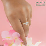 1.35 Carat Classic Trilogy Round and Tapered Baguette Ring 14K Yellow Gold