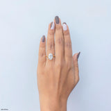 The Majestic Oval Solitaire Ring 14K White Gold