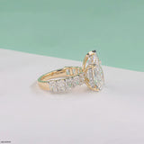 8.65 Carat Pear Spark Solitaire Diamond Ring 14K Yellow Gold