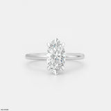 Solitaire Marquise Ring 14K White Gold
