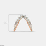 Dazzling Celestial Arc Vanki Diamond Ring 18K Rose Gold