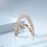 Dazzling Celestial Arc Vanki Diamond Ring 18K Rose Gold