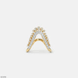 Dual Tone Phoenix Diamond Ring 9K Yellow Gold