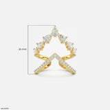 Divergent Liner Vanki Diamond Ring Platinum 950