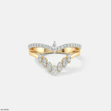Lunar Modular Arc Vanki Diamond Ring 9K Yellow Gold