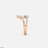 Lunar Modular Arc Vanki Diamond Ring 9K Yellow Gold