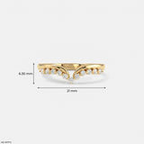 Sweep Bridge Vanki Diamond Ring 9K White Gold