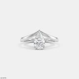Simply Solitaire Pear Vanki Diamond Ring Platinum 950