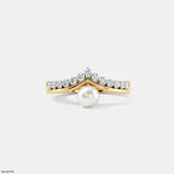 Moonlit Pearl Vanki Diamond Ring Platinum 950