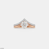 Modern Duo Solitaire Round Vanki Diamond Ring Platinum 950