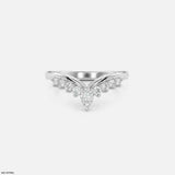 Petal Wave Diamond Ring 18K White Gold